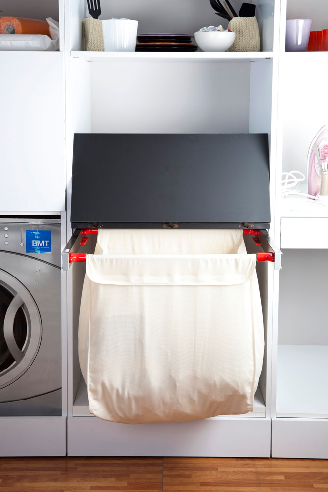 Basket Pull-Out Laundry Bag With Top