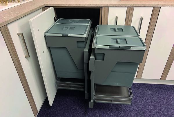 Easy Access Corner Solution With Large Capacity Waste Bins